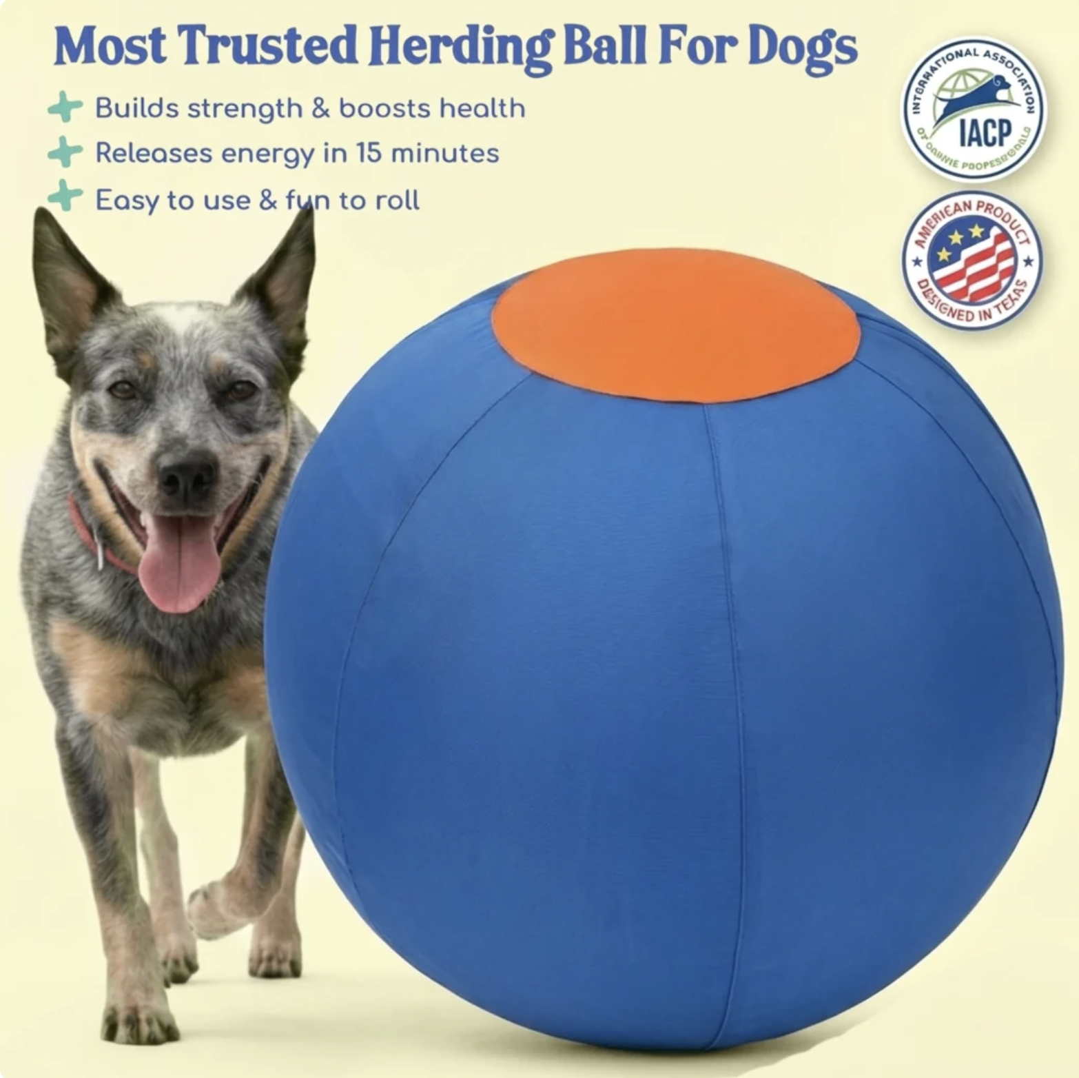 The Herding Ball Engineered to Be Indestructible for the toughest chewers