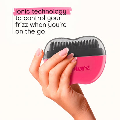 Portable Frizz Control Styling Brush for Shine, 2 Heat Settings up to 360°F