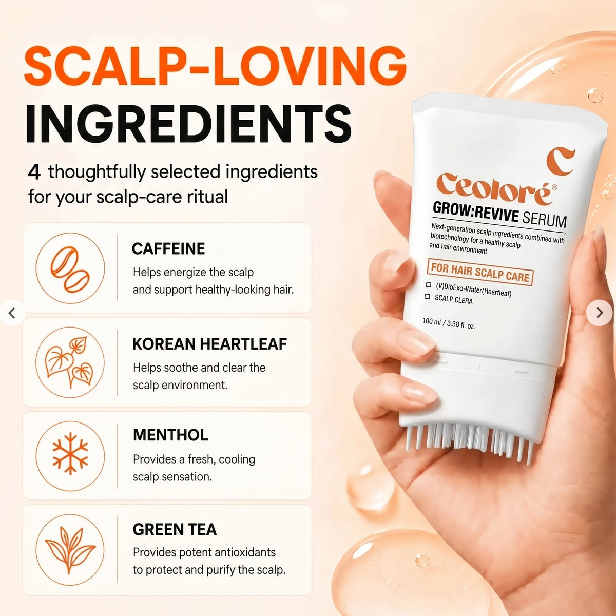 K-Beauty Scalp Care Serum for Less hair in the drain in 14 days